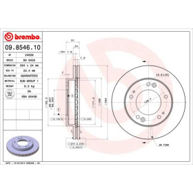 BREMBO Brzdový kotúč vetraný Ø284mm  09.8546.10_thumb2