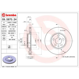 BREMBO Brzdový kotúč vetraný Ø257mm  09.5870.34_thumb2