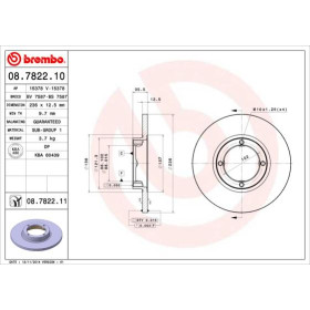 BREMBO Brzdový kotúč plny Ø236mm  08.7822.10_thumb2