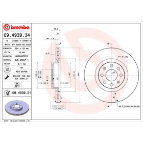 BREMBO Brzdový kotúč vetraný Ø284mm  09.4939.31_thumb2