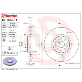 BREMBO Brzdový kotúč vetraný Ø310mm  09.7074.11_thumb2