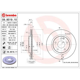 BREMBO Brzdový kotúč vetraný Ø276mm  09.8519.11_thumb2