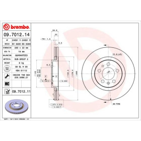 BREMBO Brzdový kotúč vetraný Ø280mm  09.7012.11_thumb2