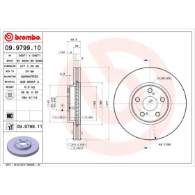 BREMBO Brzdový kotúč vetraný Ø277mm  09.9799.11_thumb2