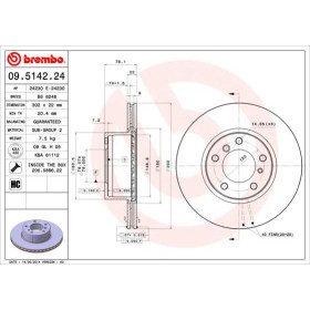 BREMBO Brzdový kotúč vetraný Ø302mm  09.5142.24_thumb2