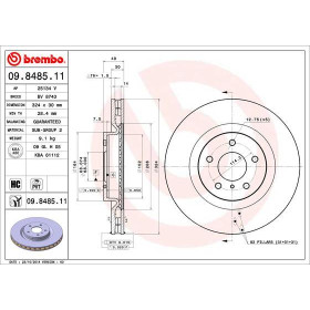 BREMBO Brzdový kotúč vetraný Ø324mm  09.8485.11_thumb2