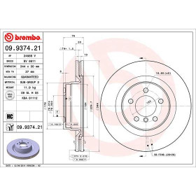 BREMBO Brzdový kotúč vetraný Ø344mm  09.9374.21_thumb2