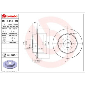 BREMBO Brzdový kotúč plny Ø258mm  08.5443.11_thumb3