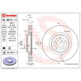 BREMBO Brzdový kotúč vetraný Ø330mm  09.8614.11_thumb2