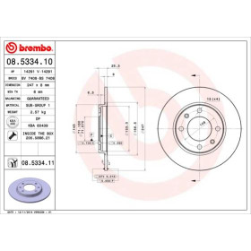 BREMBO Brzdový kotúč plny Ø247mm  08.5334.11_thumb2