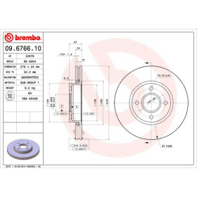 BREMBO Brzdový kotúč vetraný Ø278mm  09.6766.10_thumb2