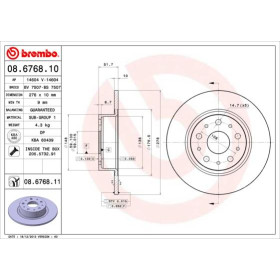 BREMBO Brzdový kotúč plny Ø276mm  08.6768.11_thumb2