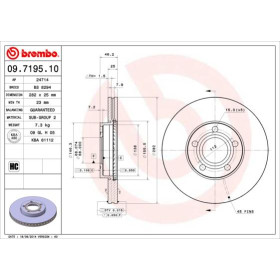 BREMBO Brzdový kotúč vetraný Ø282mm  09.7195.10_thumb2