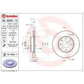 BREMBO Brzdový kotúč vetraný Ø240mm  09.8635.11_thumb3