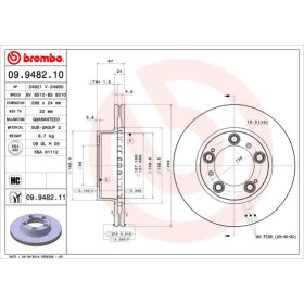 BREMBO Brzdový kotúč vetraný Ø298mm  09.9482.11_thumb2