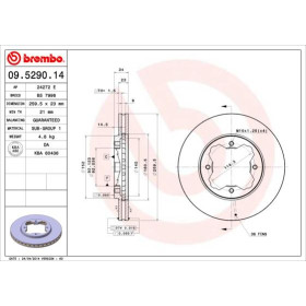 BREMBO Brzdový kotúč vetraný Ø259mm  09.5290.14_thumb2