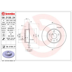 BREMBO Brzdový kotúč plny Ø251mm  08.3126.21_thumb2