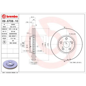 BREMBO Brzdový kotúč vetraný Ø275mm  09.6708.10_thumb2