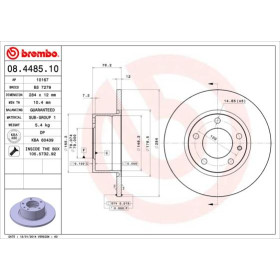 BREMBO Brzdový kotúč plny Ø284mm  08.4485.10_thumb2