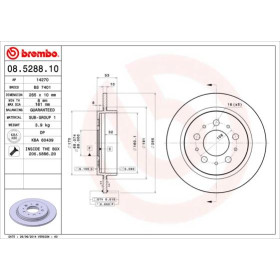 BREMBO Brzdový kotúč plny Ø265mm  08.5288.10_thumb2