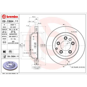 BREMBO Brzdový kotúč vetraný Ø330mm  09.C884.11_thumb2