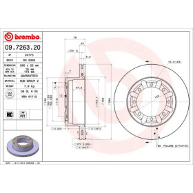 BREMBO Brzdový kotúč vnutorne chladene Ø290mm  09.7263.20_thumb2