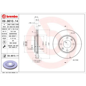 BREMBO Brzdový kotúč vetraný Ø247mm  09.9610.11_thumb2