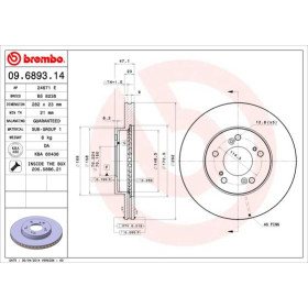 BREMBO Brzdový kotúč vetraný Ø282mm  09.6893.11_thumb2