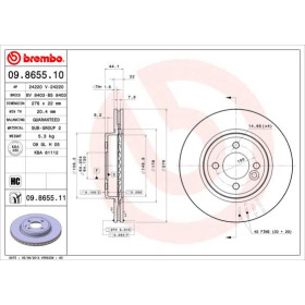 BREMBO Brzdový kotúč vetraný Ø276mm  09.8655.11_thumb2