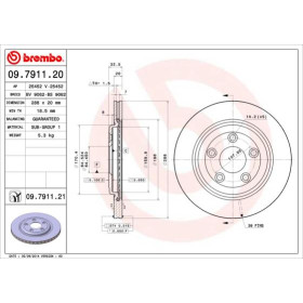 BREMBO Brzdový kotúč vetraný Ø288mm  09.7911.21_thumb2