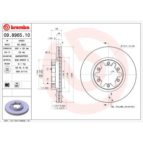 BREMBO Brzdový kotúč vetraný Ø290mm  09.8965.10_thumb2