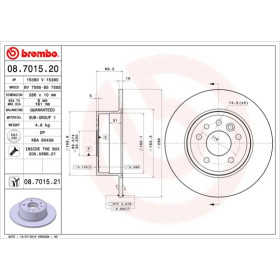 BREMBO Brzdový kotúč plny Ø286mm  08.7015.21_thumb3