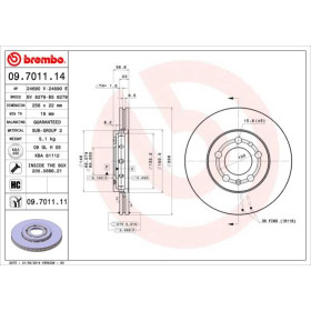 BREMBO Brzdový kotúč vetraný Ø256mm  09.7011.11_thumb2