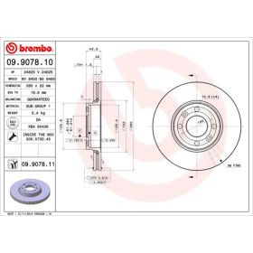 BREMBO Brzdový kotúč vetraný Ø260mm  09.9078.11_thumb3