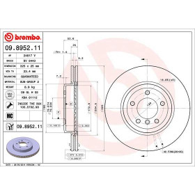 BREMBO Brzdový kotúč vetraný Ø325mm  09.8952.11_thumb2