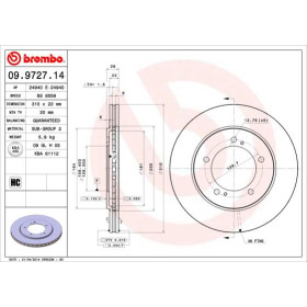 BREMBO Brzdový kotúč vetraný Ø310mm  09.9727.14_thumb2