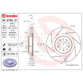 BREMBO Brzdový kotúč drazkovany Ø355mm  09.8780.21_thumb2