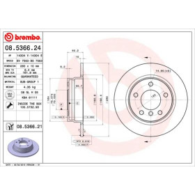 BREMBO Brzdový kotúč plny Ø280mm  08.5366.21_thumb3