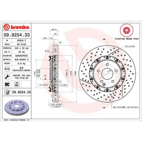 BREMBO Brzdový kotúč Brzdovy kotuc dvojdielny Ø340mm  09.9254.33_thumb2