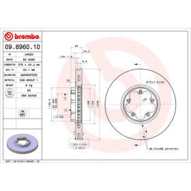 BREMBO Brzdový kotúč vetraný Ø276mm  09.8960.10_thumb2