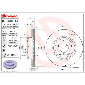 BREMBO Brzdový kotúč vetraný Ø325mm  09.9581.11_thumb2