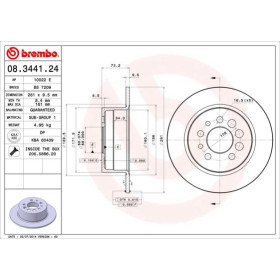 BREMBO Brzdový kotúč plny Ø281mm  08.3441.24_thumb2