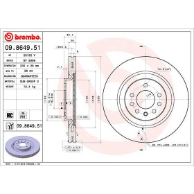 BREMBO Brzdový kotúč vnutorne chladene Ø330mm  09.8649.51_thumb2