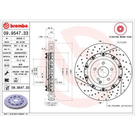 BREMBO Brzdový kotúč Brzdovy kotuc dvojdielny Ø360mm  09.9547.33_thumb2