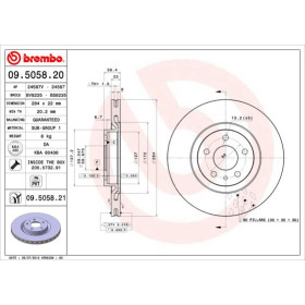 BREMBO Brzdový kotúč vetraný Ø284mm  09.5058.21_thumb2