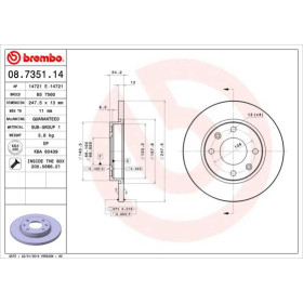 BREMBO Brzdový kotúč plny Ø247mm  08.7351.14_thumb2