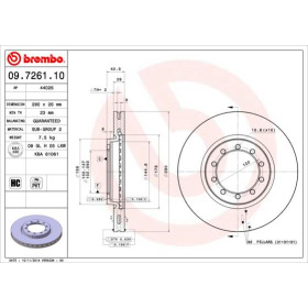 BREMBO Brzdový kotúč vetraný Ø290mm  09.7261.10_thumb2