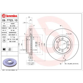 BREMBO Brzdový kotúč vetraný Ø290mm  09.7723.10_thumb2