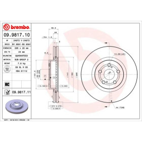 BREMBO Brzdový kotúč vetraný Ø295mm  09.9817.11_thumb2