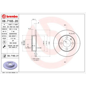 BREMBO Brzdový kotúč plny Ø230mm  08.7165.21_thumb2